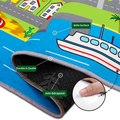 Tapis circuit voiture - Trafic routier, motricité et repères