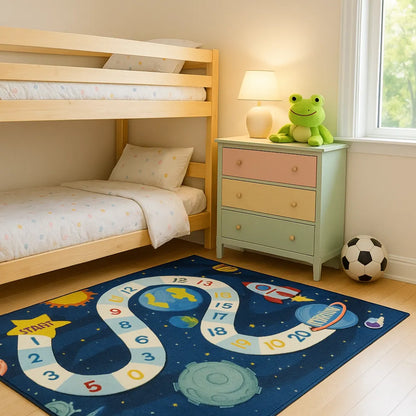 Tapis d'eveil bebe parcours spatial et chiffres colorés