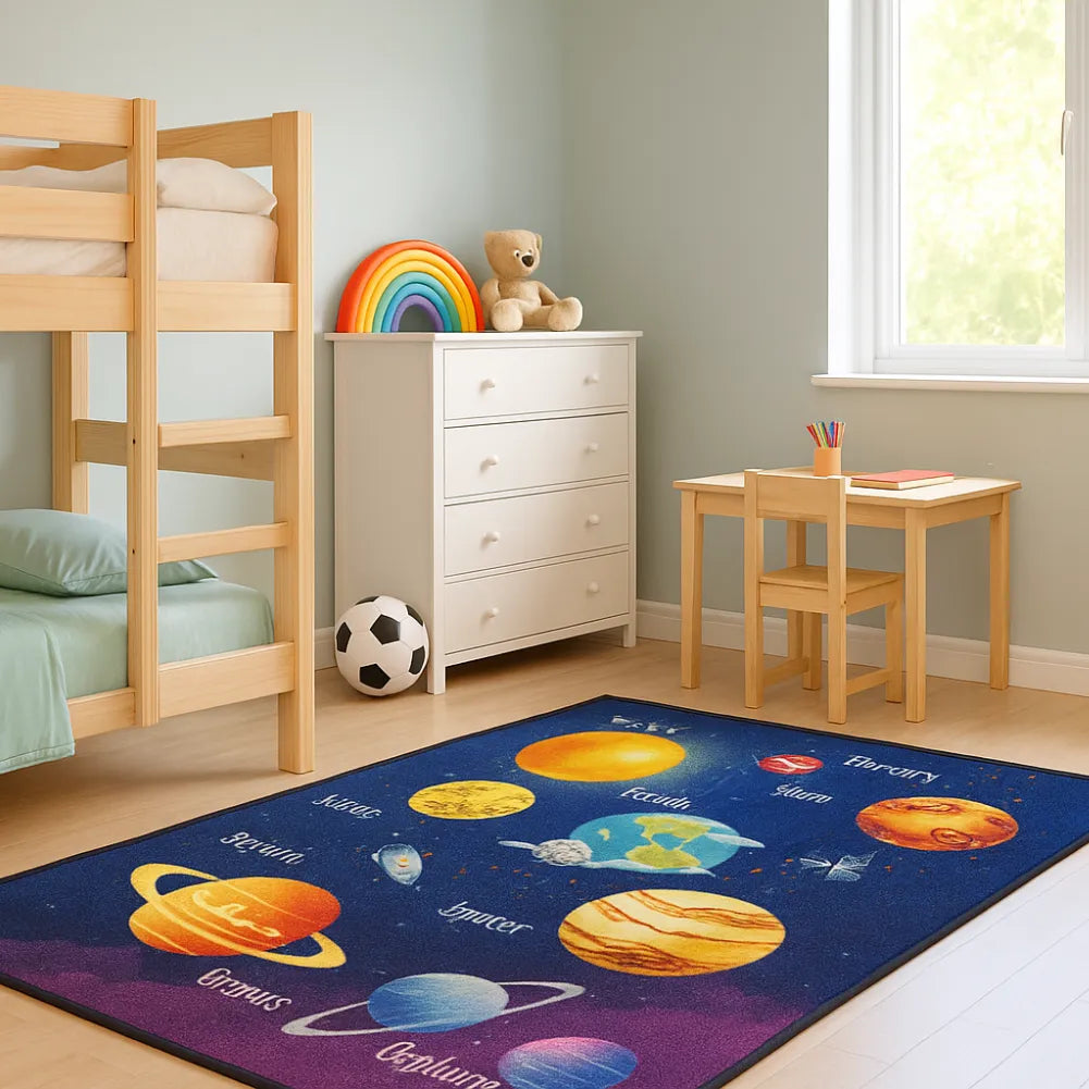Tapis d'eveil bebe système solaire éducatif et doux