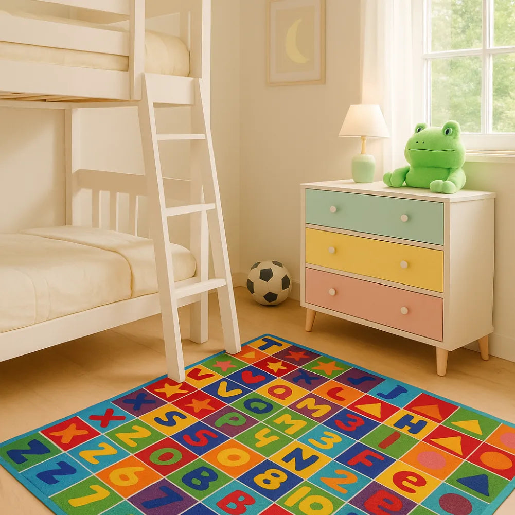 Tapis d'eveil bebe - Motif alphabet pour apprentissage ludique des lettres