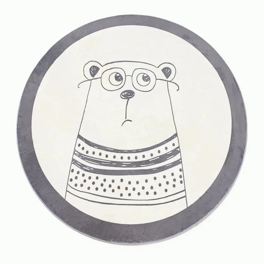Tapis de sol bebe ours lunette - Douceur et design chic