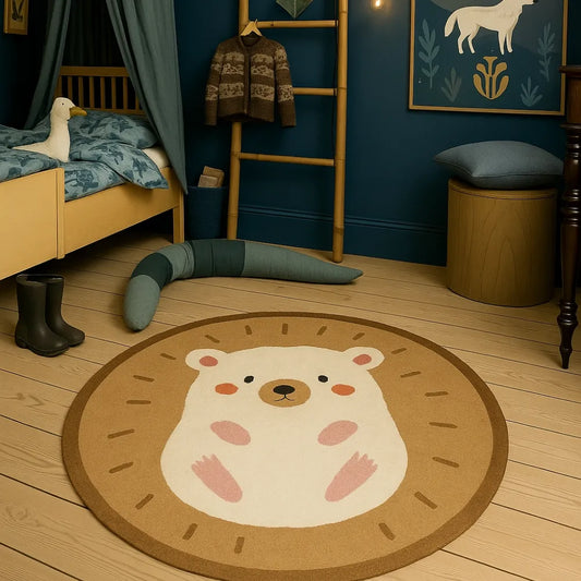 Tapis de sol bebe ours- Moelleux, lavable et apaisant