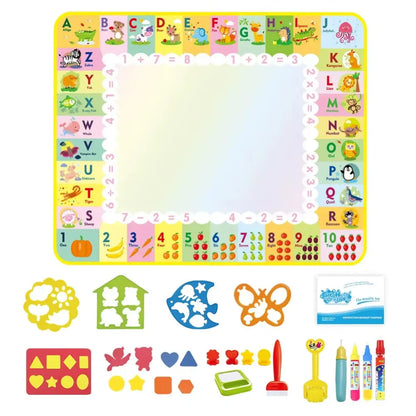 Tapis dessin eau - Alphabet, chiffres et animaux ludiques