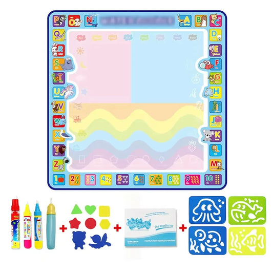 Tapis dessin eau - Lettres, chiffres et formes