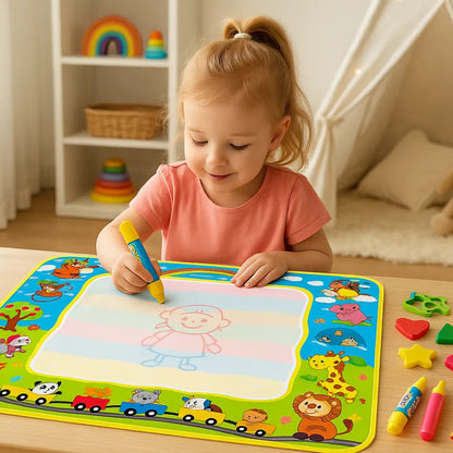 Tapis dessin eau - Alphabet, chiffres et animaux ludiques