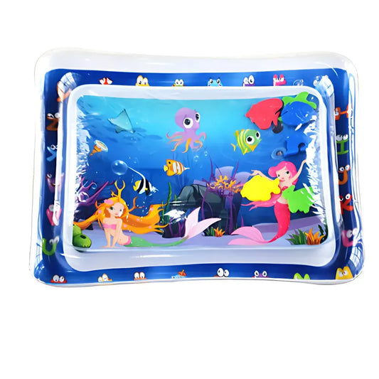 Tapis d’eau bébé - Tapis sensoriel sirènes et fond marin magique pour éveil sensoriel