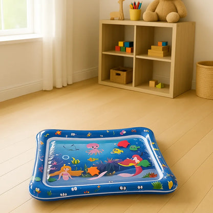 Tapis d’eau bébé - Tapis sensoriel sirènes et fond marin magique pour éveil sensoriel