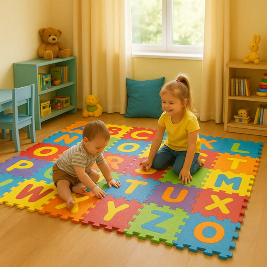Tapis mousse bébé - Lettres de l’alphabet en mousse pour éveil éducatif